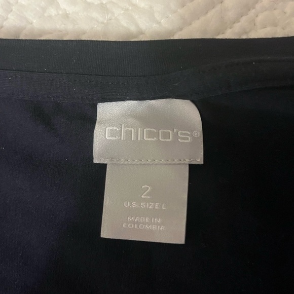 Chico Black Long Sleeve Top with Button Sleeve Accents, size Large (Chico 2) - Picture 4 of 7